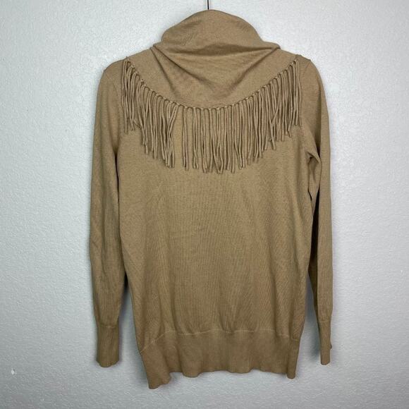 MICHAEL KORS Khaki Fringe Sweater Size S - Picture 7 of 7